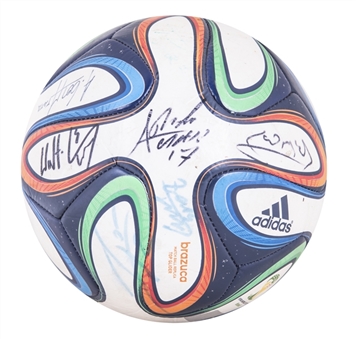 2014 World Cup Game Used Match Ball Signed by Ten players 